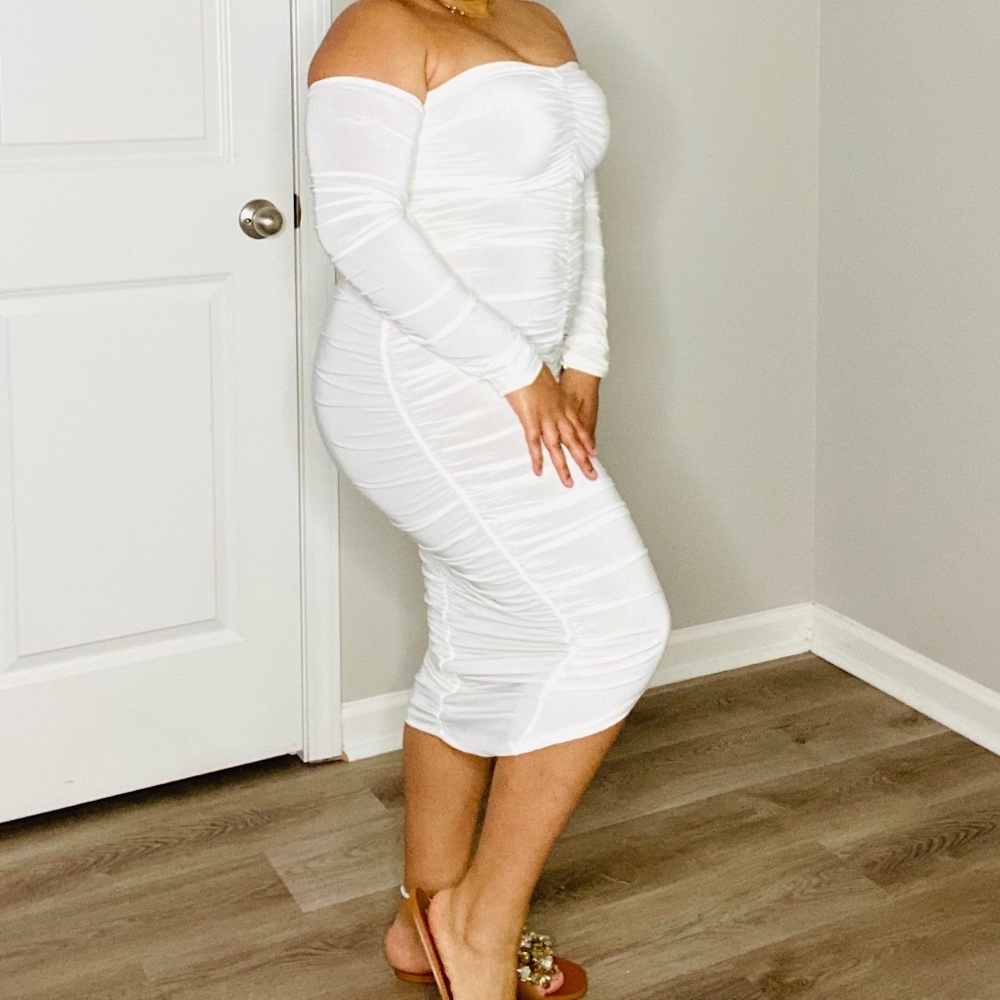 White off the shoulder dress